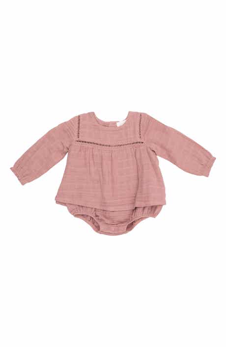 Angel Dear Organic Cotton Muslin Rose Skirted Bodysuit
