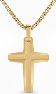 EDFORCE Men's Inlay Cross Necklace