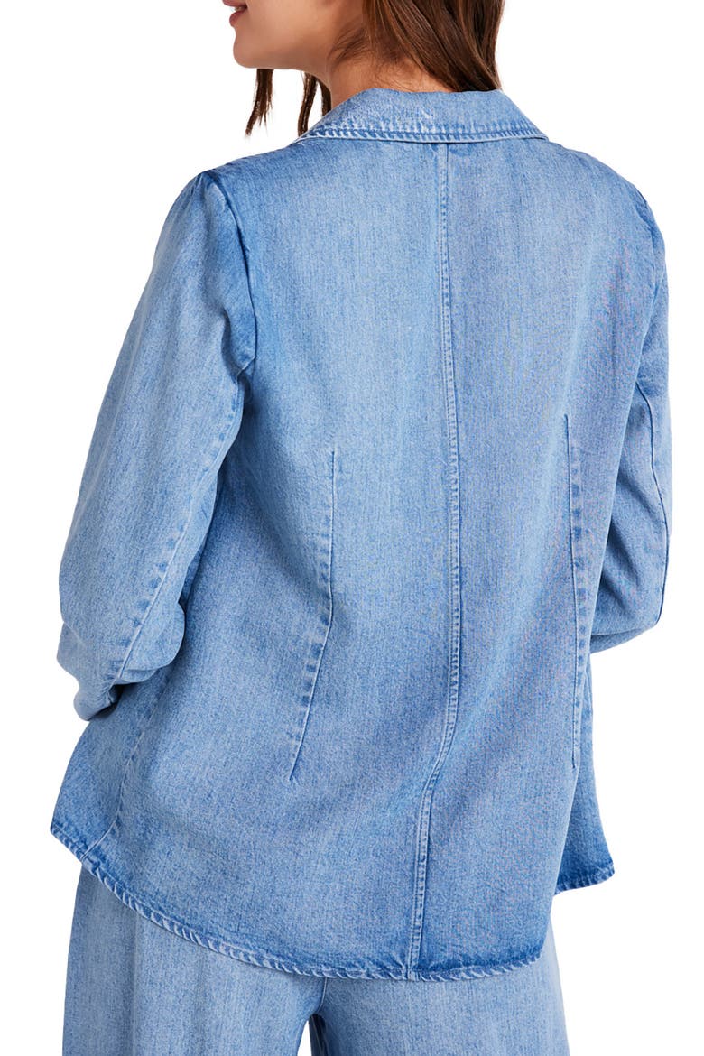 Jagger One-Button Denim Blazer, Alternate, color, VINTAGE HORIZON WASH