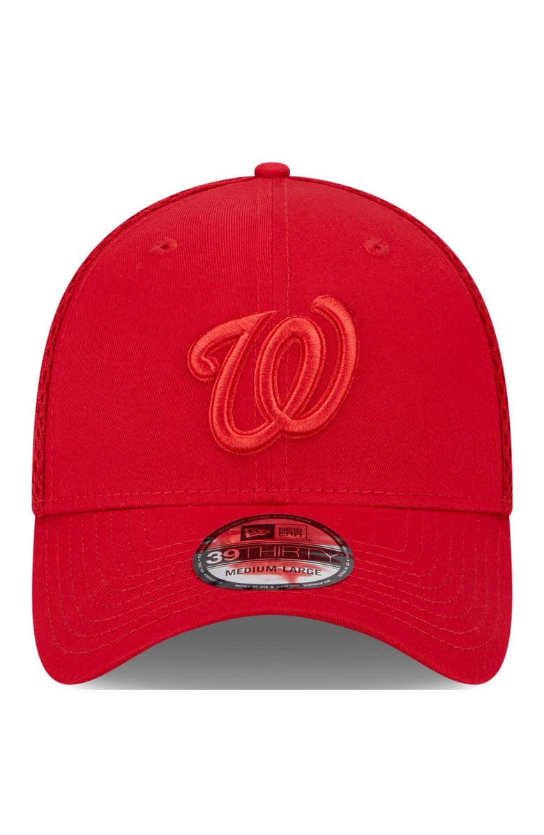 New Era Men's New Era Red Washington Nationals Tonal Team Neo 39THIRTY Flex Hat, Alternate, color, Red