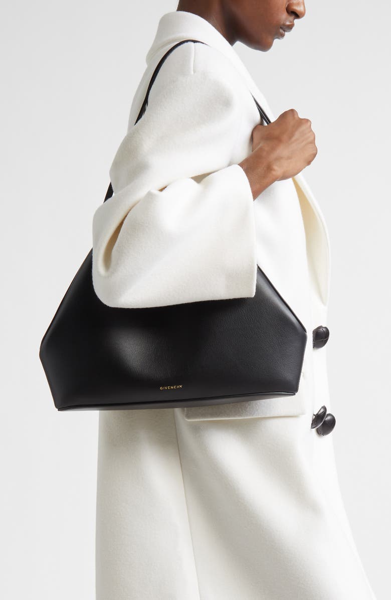 Givenchy Small Facet Leather Tote, Alternate, color, 001-Black