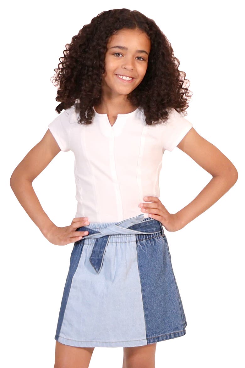 Kids' Rib Cotton Top, Alternate, color, WHITE