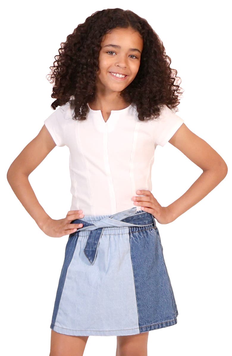 Truce Kids' Rib Cotton Top, Alternate, color, White