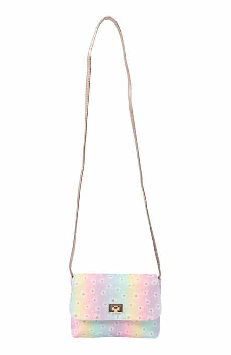 Capelli New York Kids' Glitter Rainbow Crossbody Bag