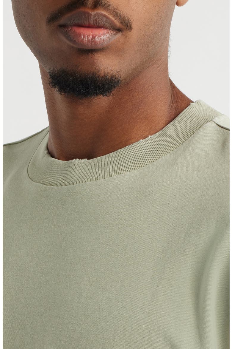 Distressed Organic Cotton T-Shirt, Alternate, color, SAGE