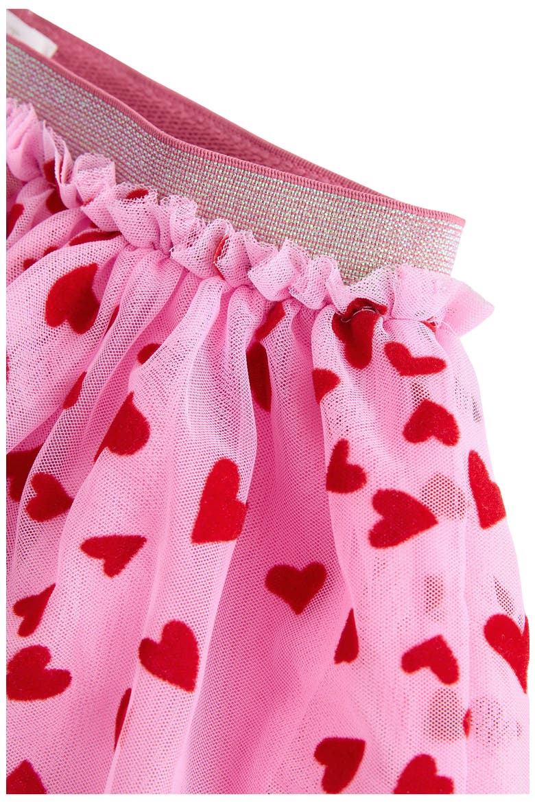Kids' Heart Mesh Tutu Skirt, Alternate, color, RED