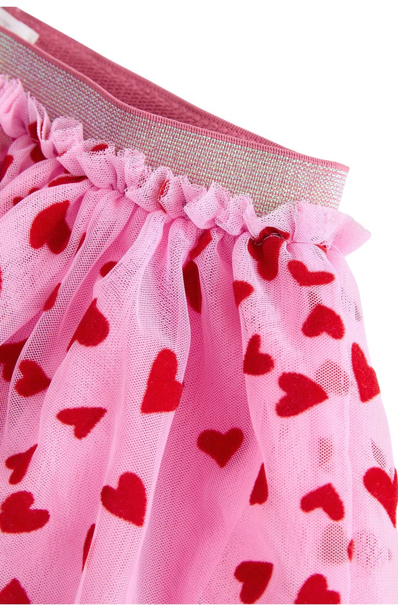 NEXT Kids' Heart Mesh Tutu Skirt, Alternate, color, Red