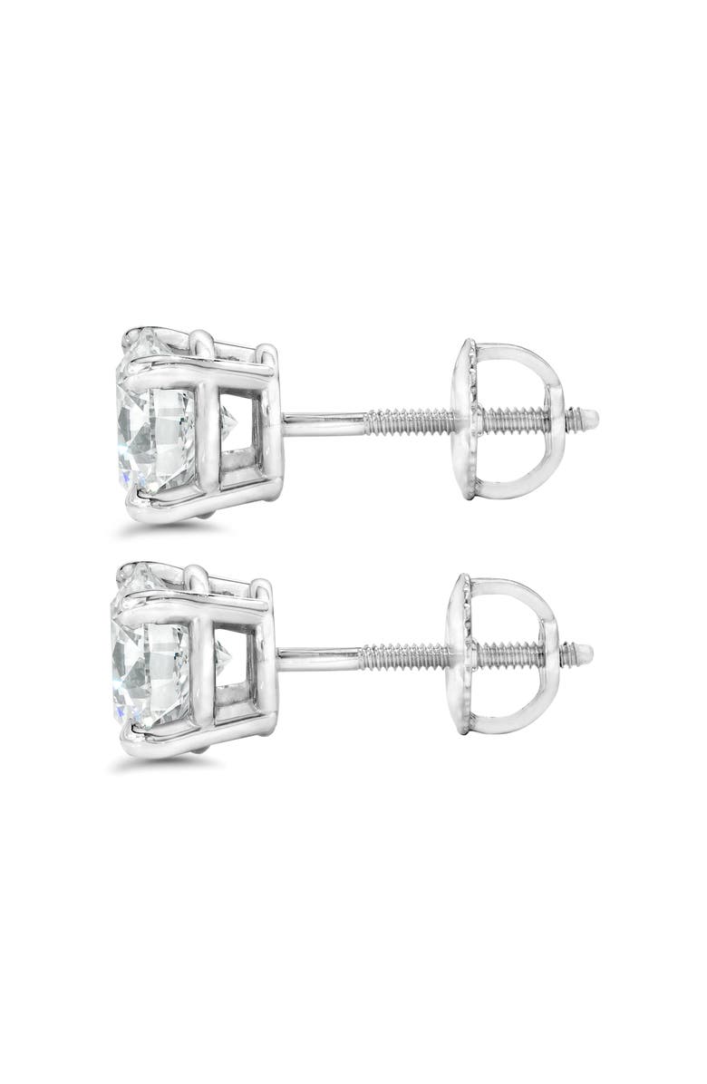 Bliss Diamond 2 1/2Ct T.W. Lab Grown Diamond Screw Back 14k Gold Studs, Alternate, color, 14K White Gold