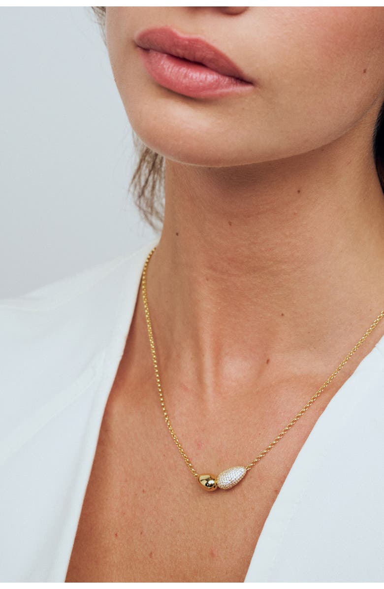 Sif Jakobs Jewellery Necklace Goccia Due, Alternate, color, 18K Gold Plated