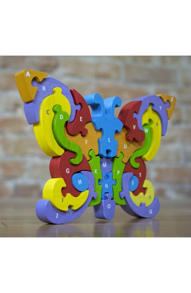 BeginAgain Toys Butterfly A to Z Puzzle, Alternate, color,