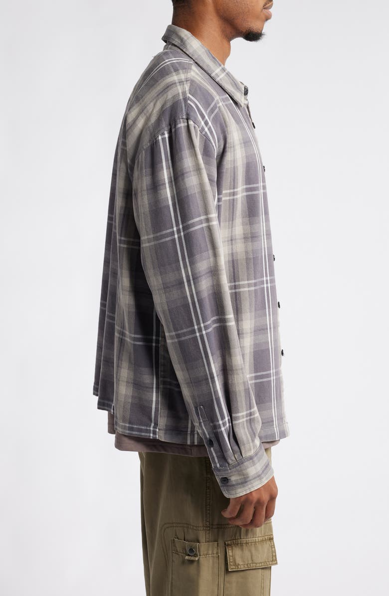 PacSun Plaid Cotton Button-Up Shirt, Alternate, color, 