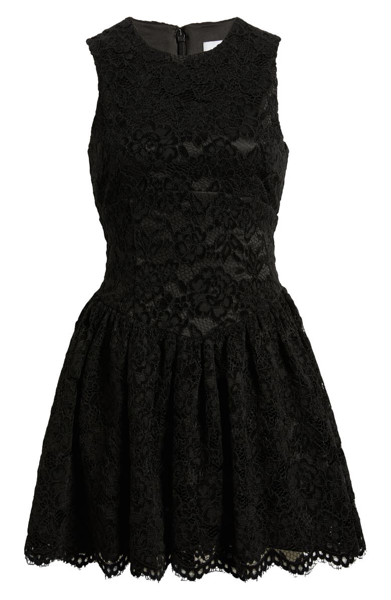 LIKELY Elisie Lace Fit & Flare Cocktail Dress, Alternate, color, Black