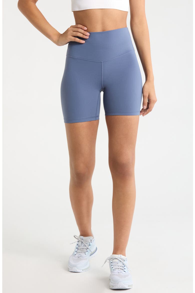 Studio Luxe Bike Shorts, Main, color, BLUE VINTAGE