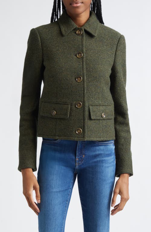 Veronica Beard Reeves Virgin Wool Jacket In Green