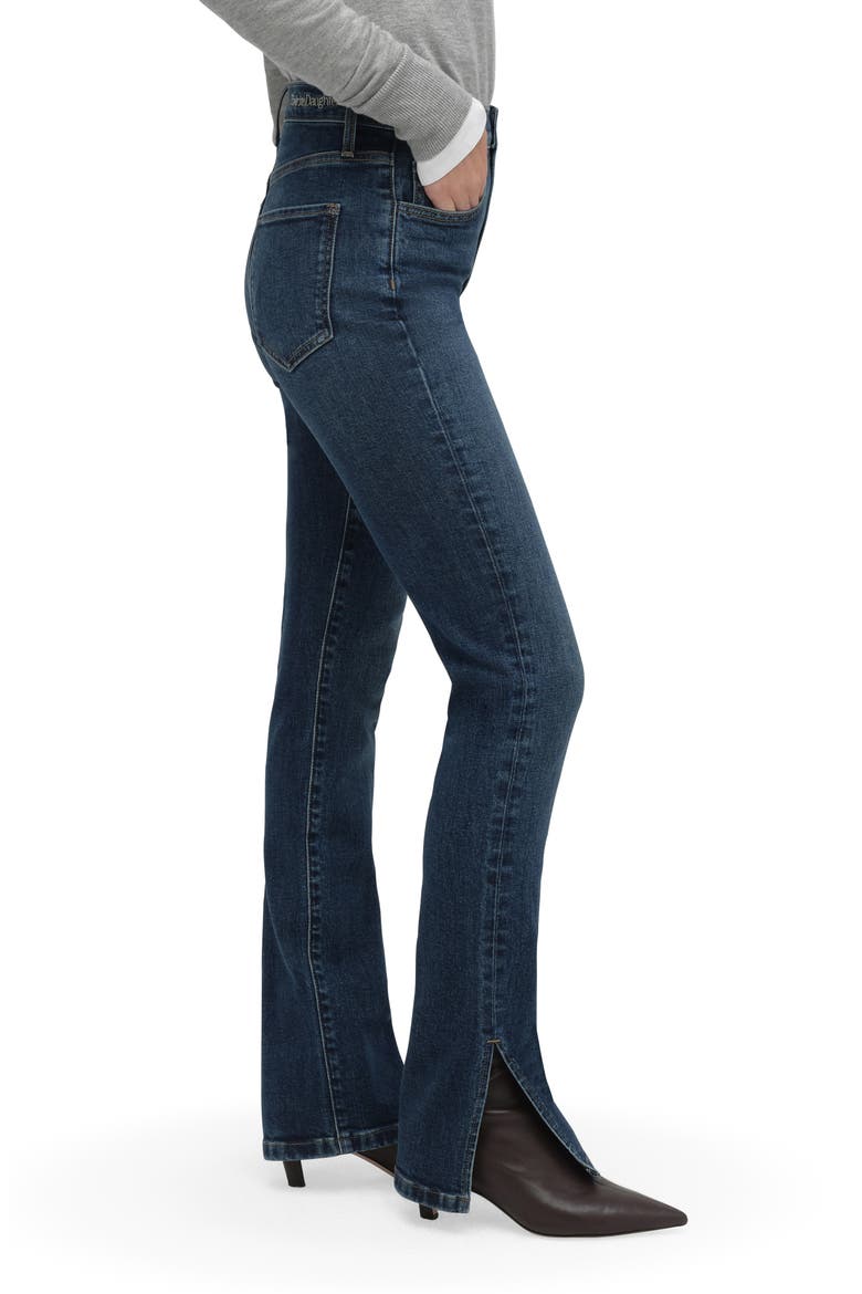The Valentina Split Hem Super High Waist Bootcut Jeans, Alternate, color, BELMONT