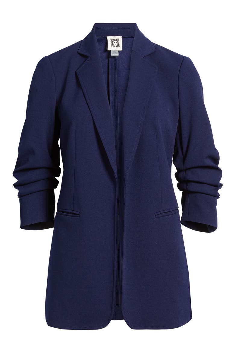 Scrunch Sleeve Open Front Jacket, Alternate, color, DISTANT MOUNTAIN