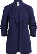 Anne Klein Scrunch Sleeve Open Front Jacket