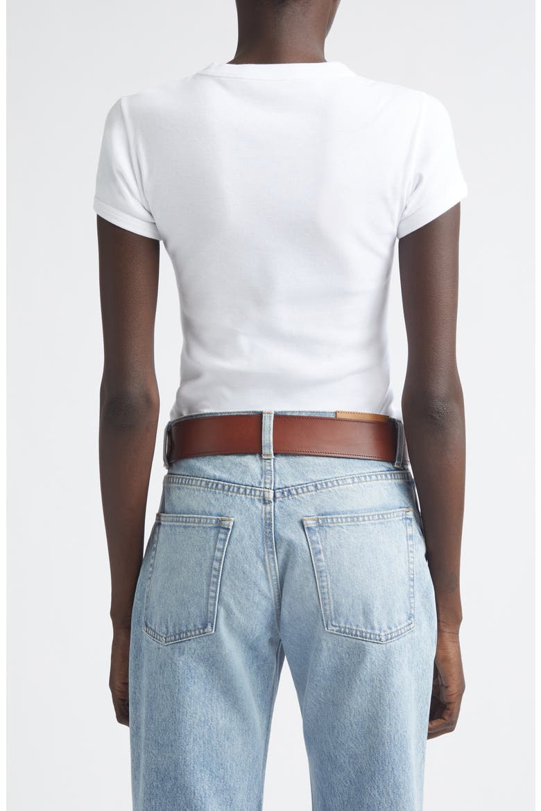 Cassandre Logo Cotton T-Shirt, Alternate, color, BLANC