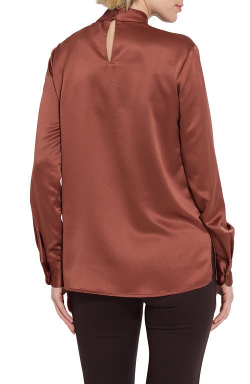 Lyssé Lysse Sally High Neck Draped Top In Brown
