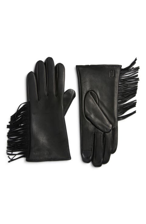 Vesper Fringed Tech Leather Gloves
