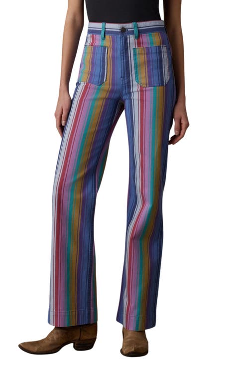 Sunset Stripe Patch Pocket Jeans (Painted Row Stripe)