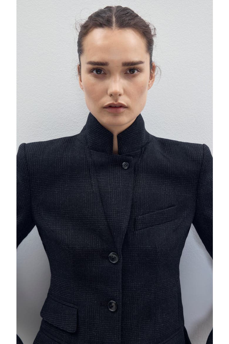 Three Button Tailored Blazer, Alternate, color, Crow Glen Check