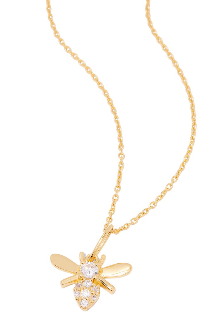 Adeline Bee Pendant Necklace, Alternate, color, GOLD