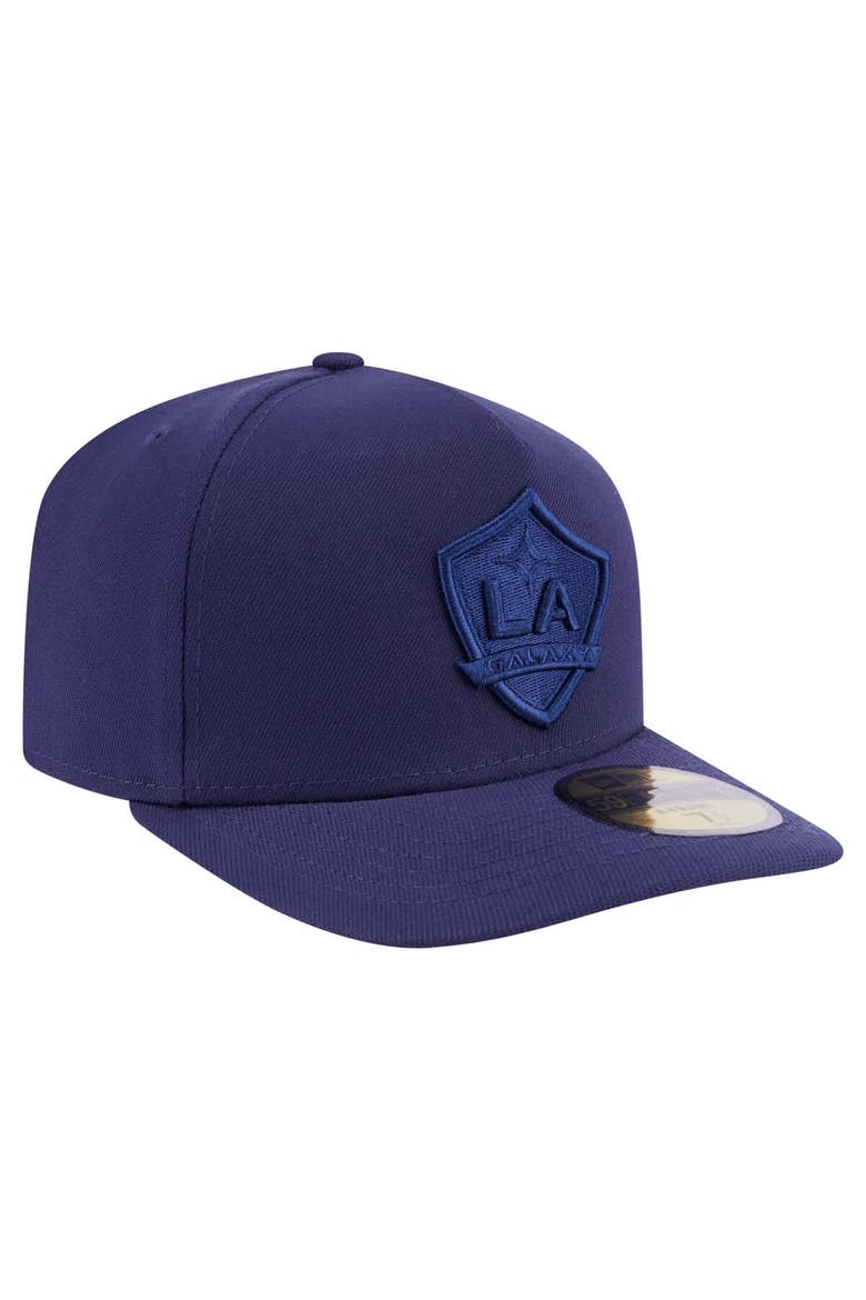 Men's New Era Navy LA Galaxy Color Pack A-Frame 59FIFTY Fitted Hat, Alternate, color, Navy