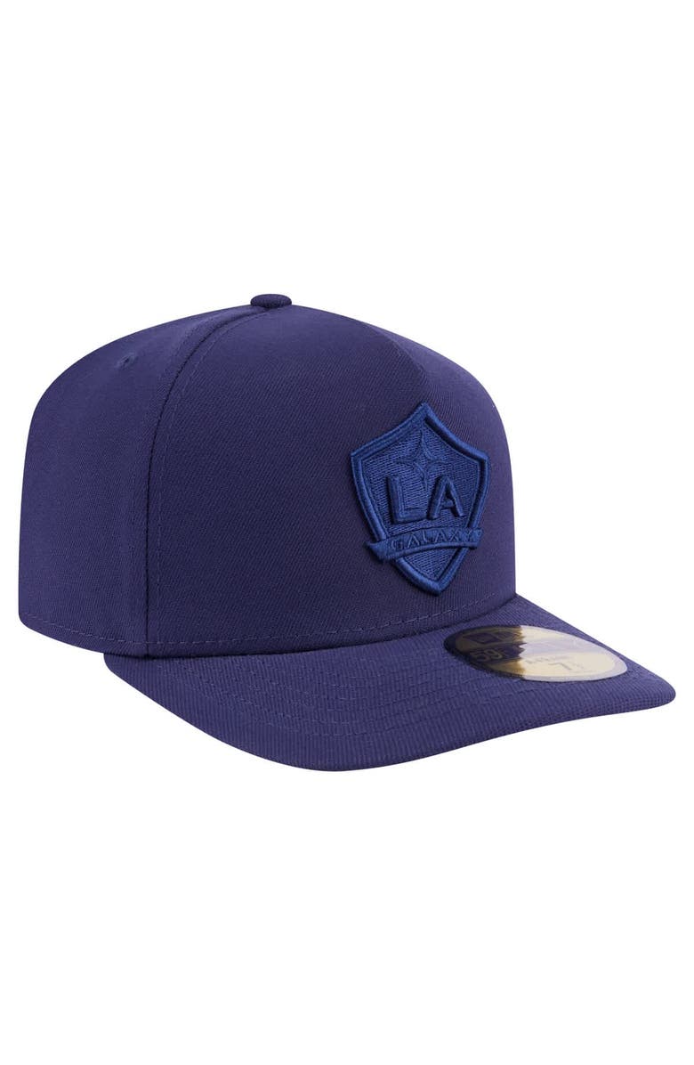 New Era Men's New Era Navy LA Galaxy Color Pack A-Frame 59FIFTY Fitted Hat, Alternate, color, Navy