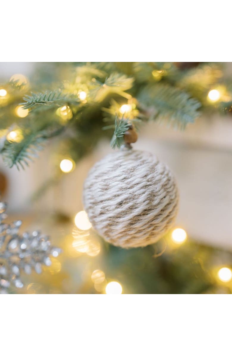 CG Hunter Natural Jute Wrapped Christmas Ornaments, Alternate, color, Earth Tones