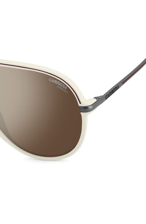 Carrera Eyewear C Sport 61mm Gradient Shield Sunglasses In Ivory/silver Sp