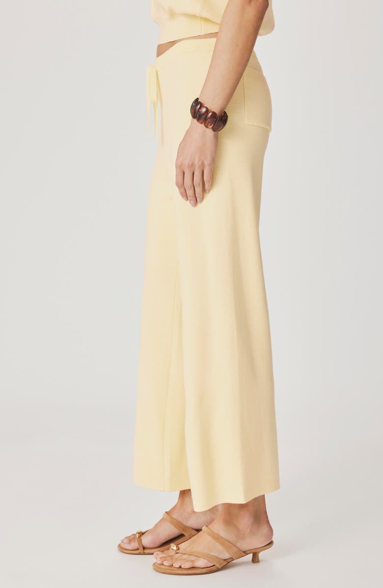 Splendid Christa Crop Sweater Pants, Alternate, color, Honeysuckle Yellow