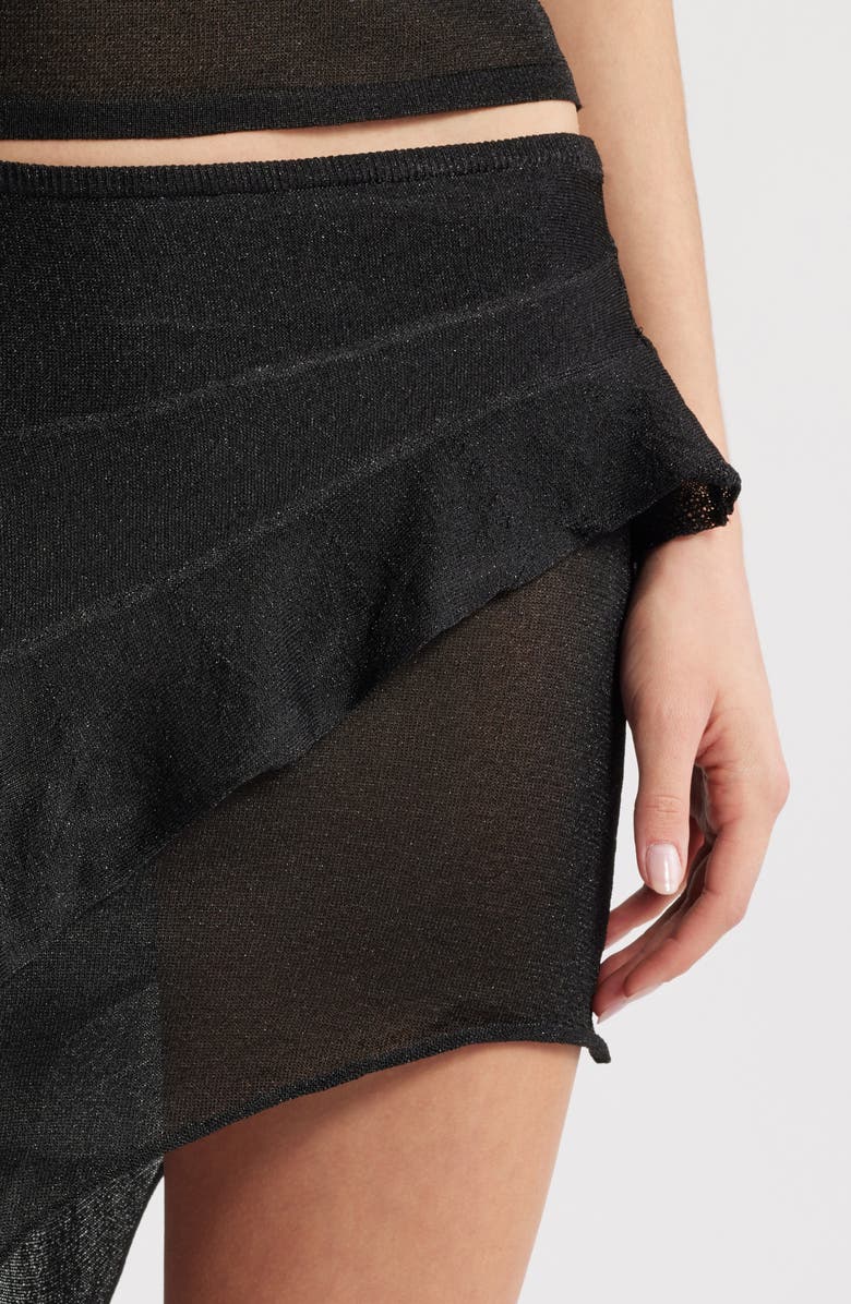 LIONESS Palisade Layered Asymmetric Miniskirt, Alternate, color, 