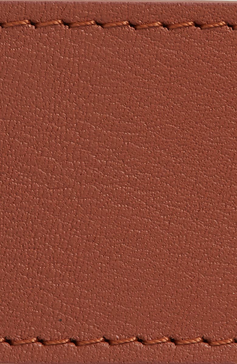 Chloé C Buckle Croc Embossed Trim Leather Belt, Alternate, color, 