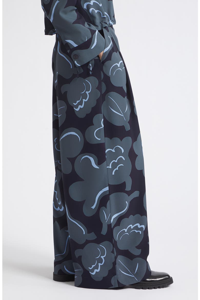 Polku Kukasta Kukkaan Wide Leg Pants, Alternate, color, GREY DARK BLUE LIGHT BLUE