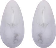 Reiss Carlotta Curve Marble Scoop Earrings