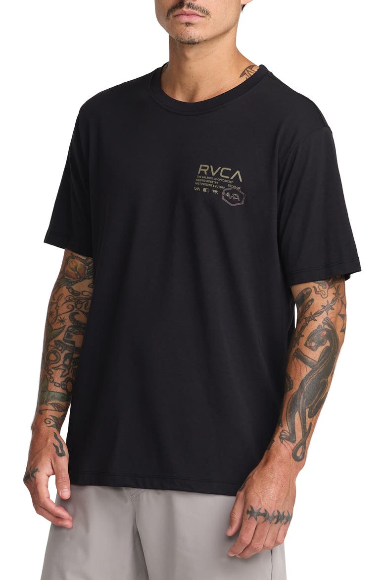 Hex Over Performance Graphic T-Shirt, Alternate, color, BLACK