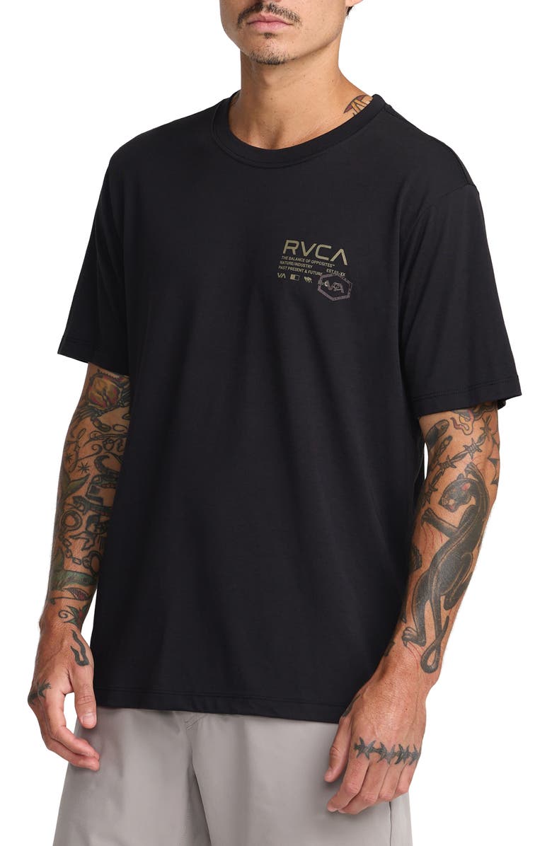 RVCA Hex Over Performance Graphic T-Shirt, Alternate, color, Black
