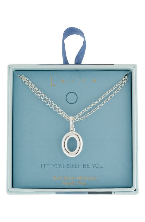 Lowercase Initial Bubble Pendant Necklace