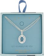 Leith Lowercase Initial Bubble Pendant Necklace