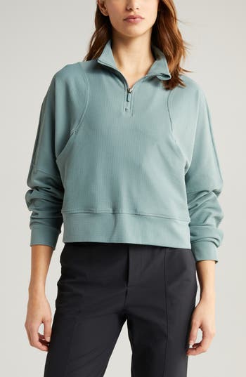ZELLA ZELLA ECHO OTTOMAN RIB HALF ZIP PULLOVER