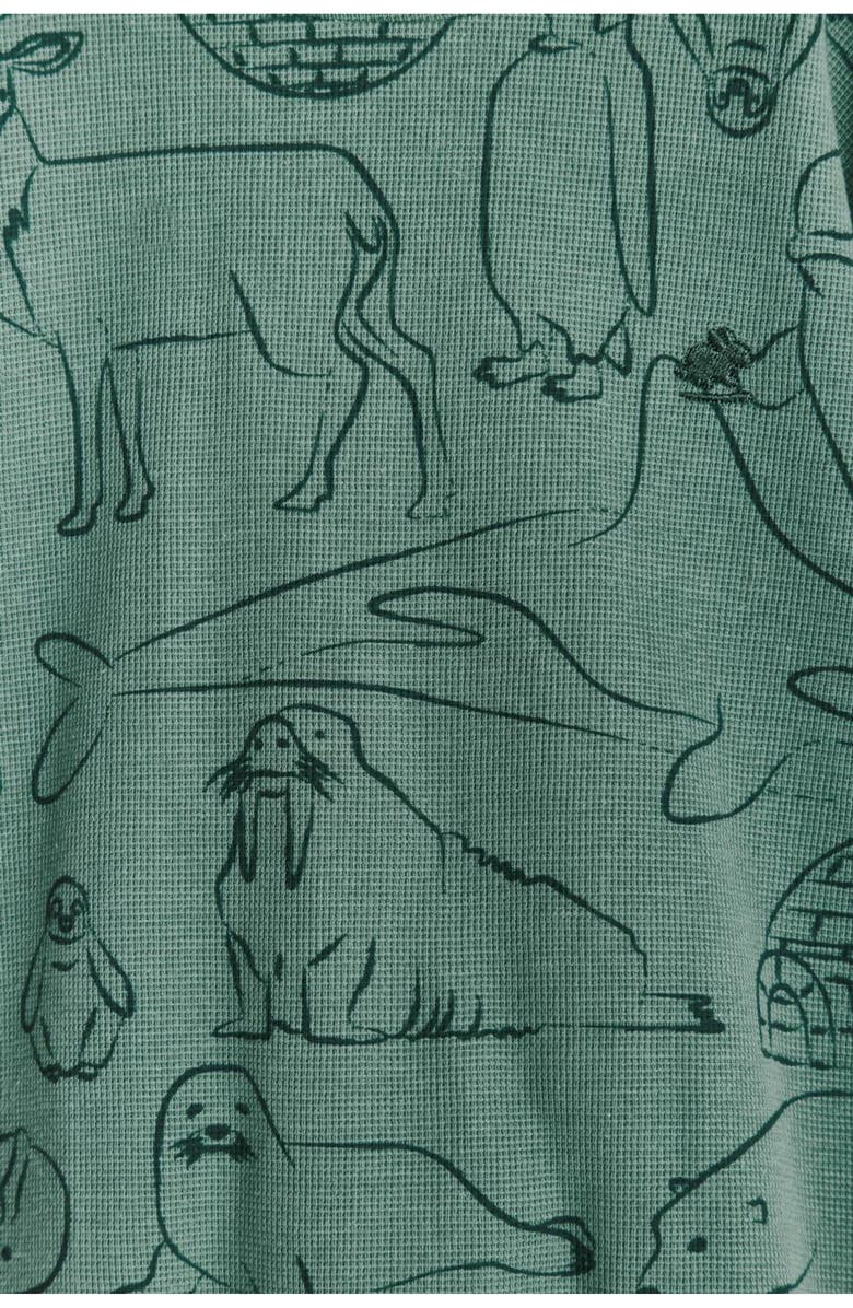 Babycottons Premium Cotton Camou Waffle Snug 2PC Pajamas For Toddler, Alternate, color, Green