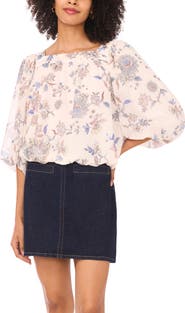 Vince Camuto Square Neck Bubble Top