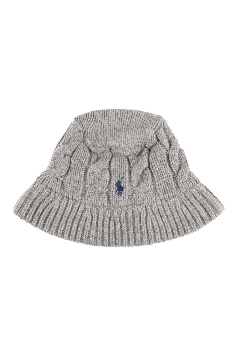 Cable Stitch Bucket Hat, Main, color, GREY HEATHER