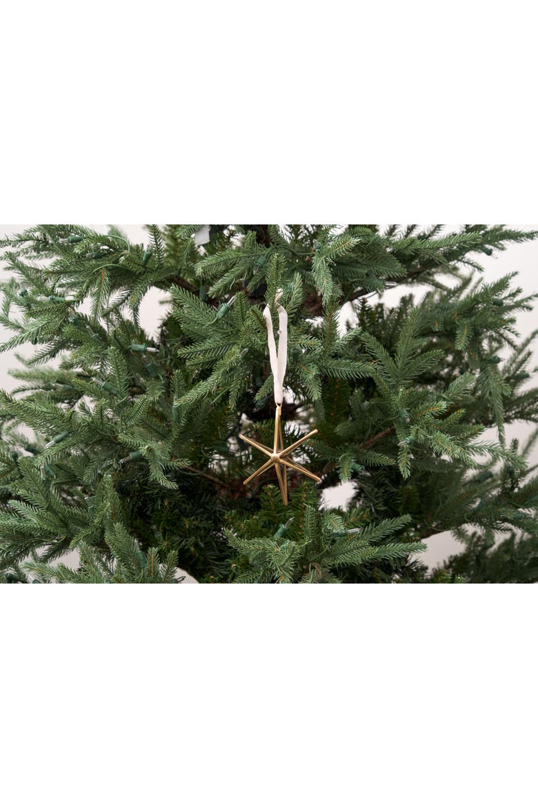 Star Glass Brass Pieced Christmas Tree Ornament, Alternate, color, Gold
