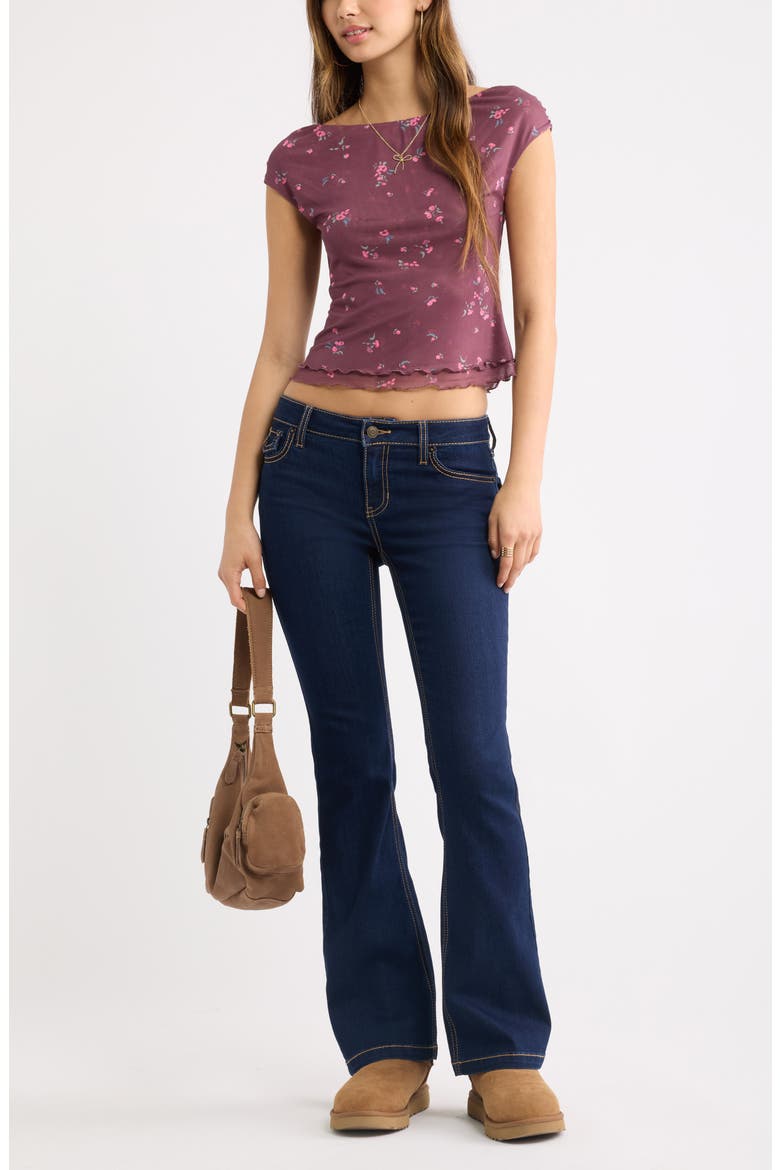 Embroidered Bootcut Jeans, Alternate, color, HIGHLAND WASH