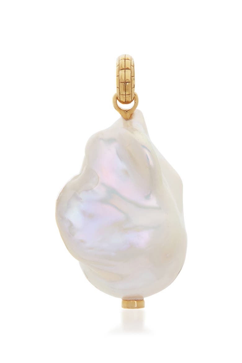 Large Baroque Pearl Pendant Charm, Main, color, 18CT GOLD VERMEIL/SILVER