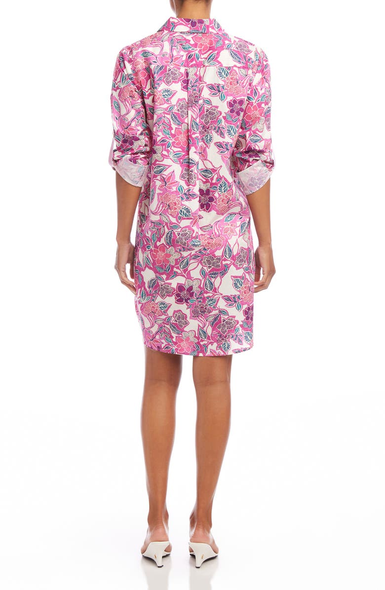 Karen Kane Floral Print Long Sleeve Shirtdress, Alternate, color, Floral Print