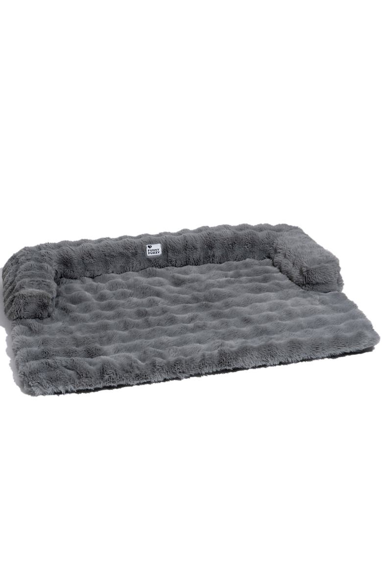 FunnyFuzzy Cozy Fluffy Sofa Seat Pad, Main, color, Grey
