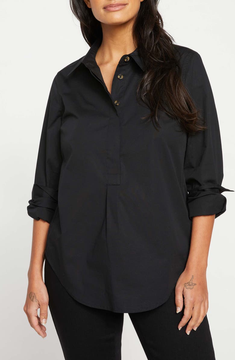 Universal Standard Elbe Stretch Poplin Shirt, Main, color, 